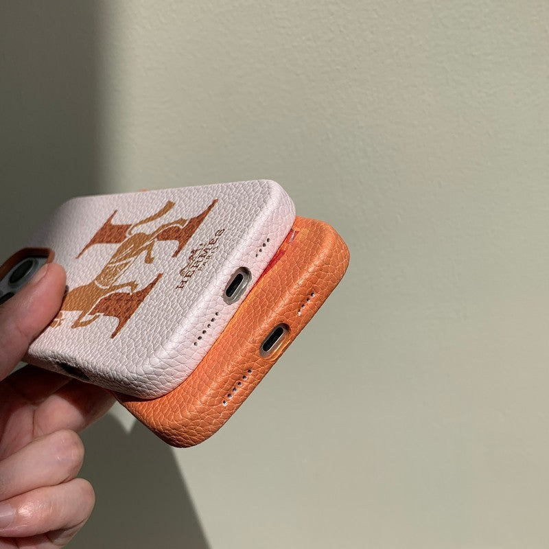 Classic Leather iPhone Case – Shockproof Protective Phone Cover