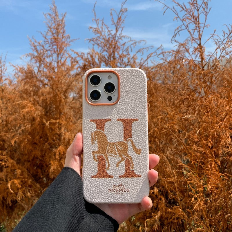Classic Leather iPhone Case – Shockproof Protective Phone Cover