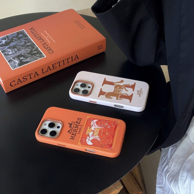 Classic Leather iPhone Case – Shockproof Protective Phone Cover