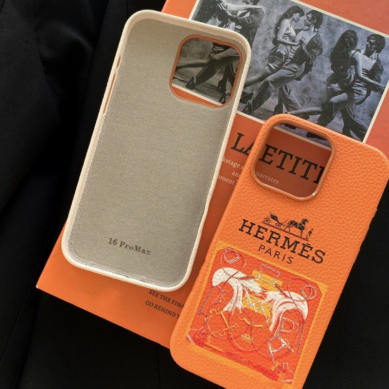 Classic Leather iPhone Case – Shockproof Protective Phone Cover