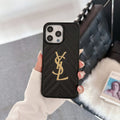 Saint Black & White Leather iPhone Case – Premium Protective Phone Cover
