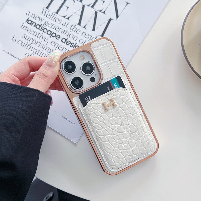 Rose Gold Leather iPhone Case – Elegant Everyday Protection