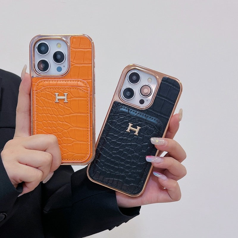 Rose Gold Leather iPhone Case – Elegant Everyday Protection