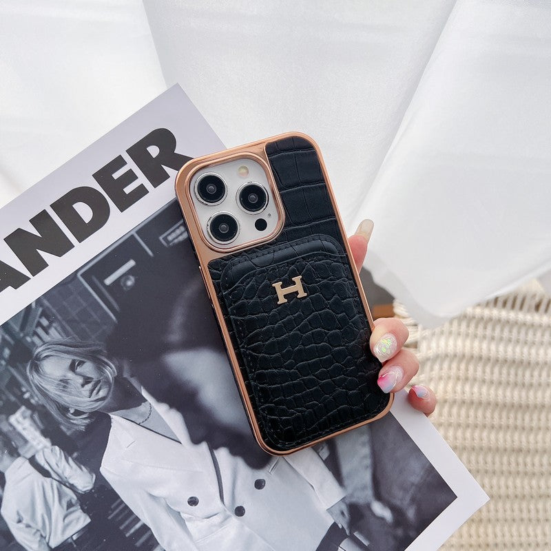 Rose Gold Leather iPhone Case – Elegant Everyday Protection