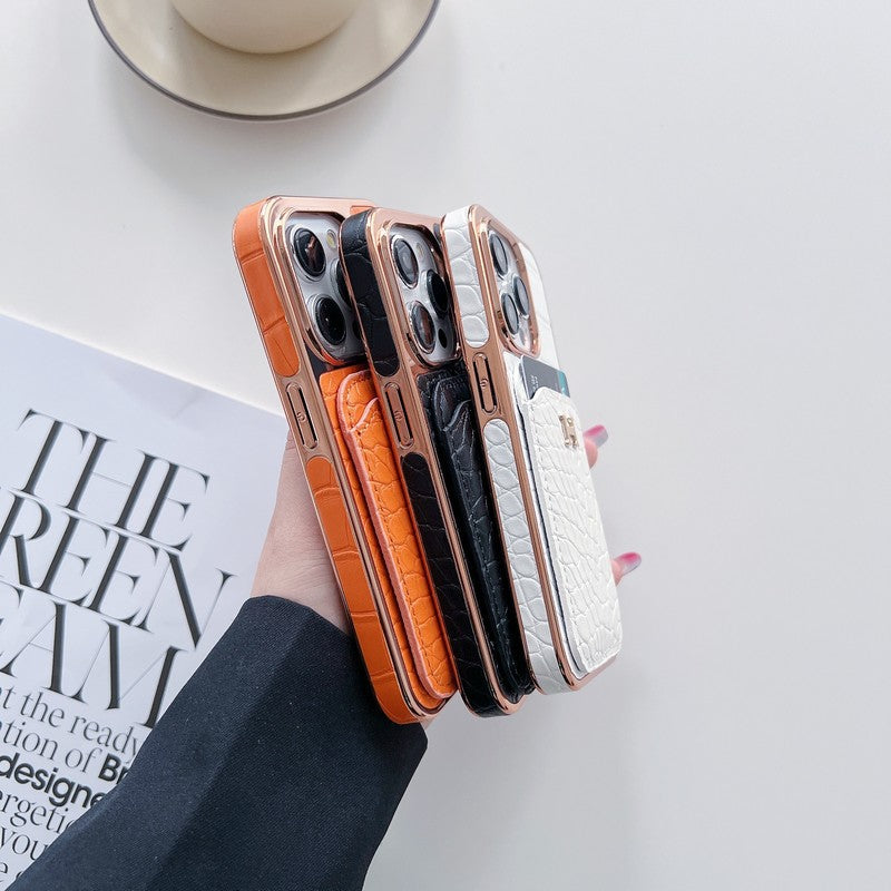 Rose Gold Leather iPhone Case – Elegant Everyday Protection