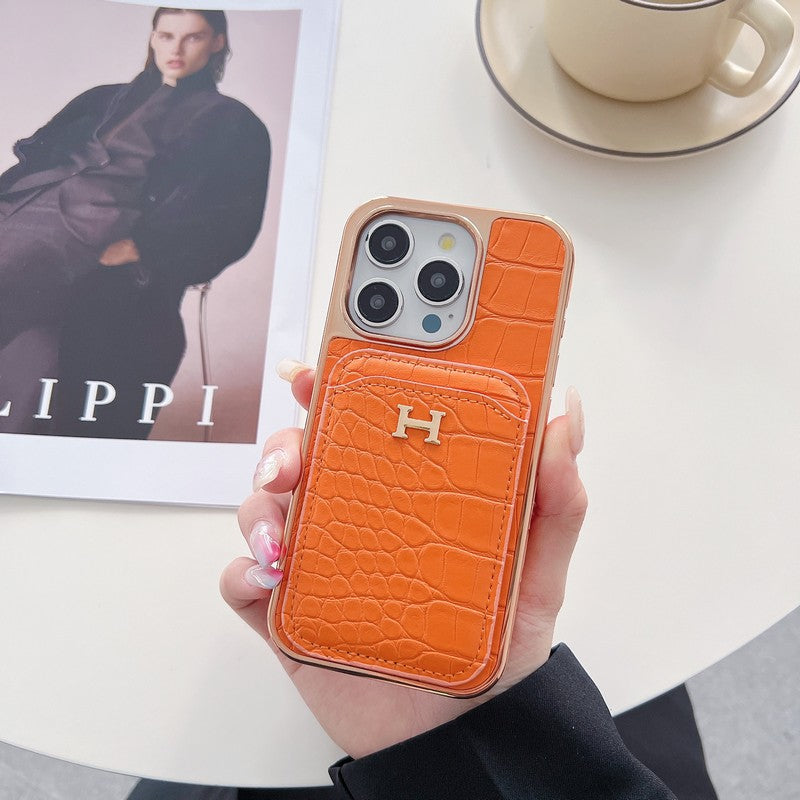 Rose Gold Leather iPhone Case – Elegant Everyday Protection