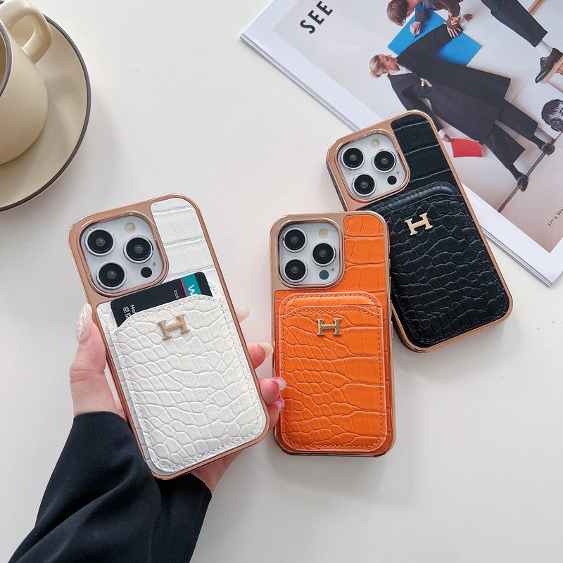 Rose Gold Leather iPhone Case – Elegant Everyday Protection