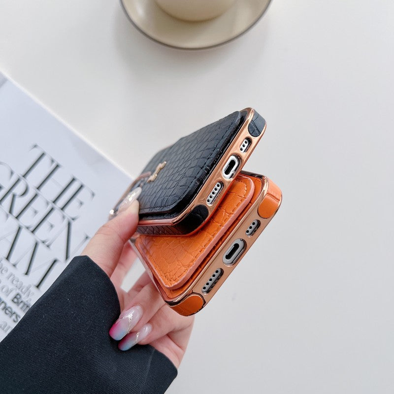 Rose Gold Leather iPhone Case – Elegant Everyday Protection