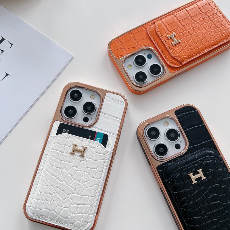 Rose Gold Leather iPhone Case – Elegant Everyday Protection