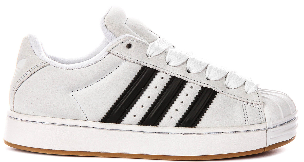 Adidas Superstar St J In White Black For Youth