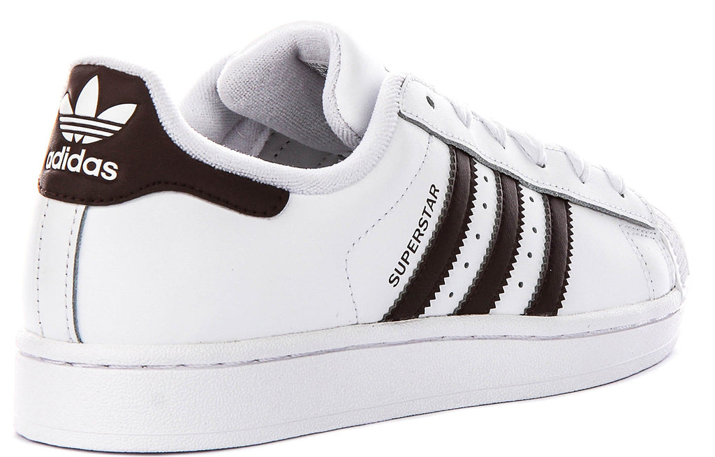 Adidas Superstar II J In White Brown For Youth