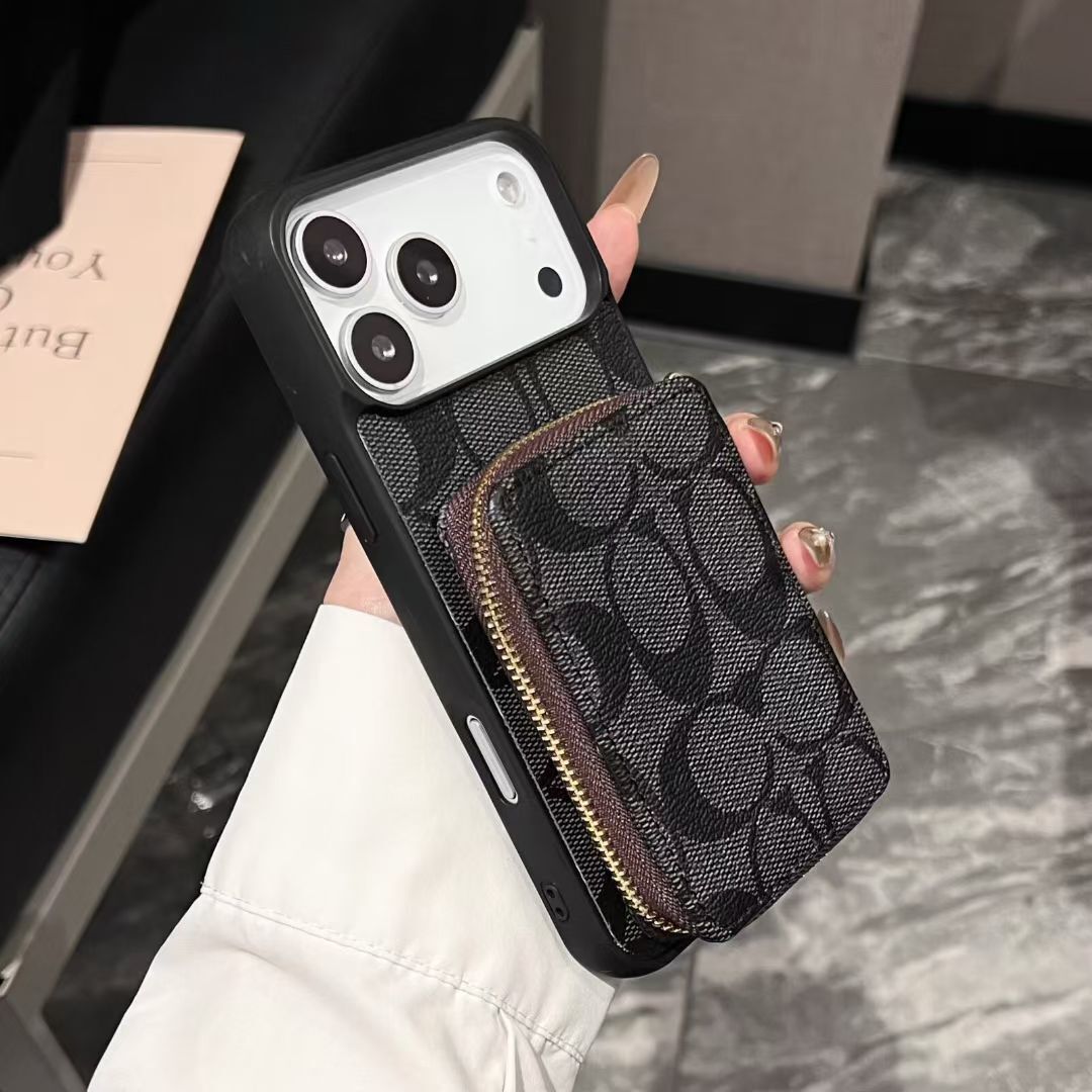 Luxury Leather Case Card Holder For iPhone 17 / 16 / 15 / 14