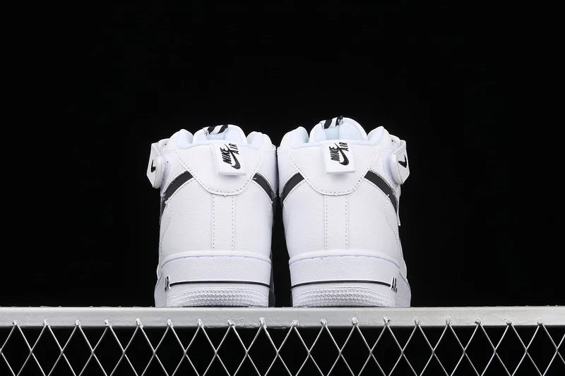 Nike Air Force 1 Mid "All White/Black"