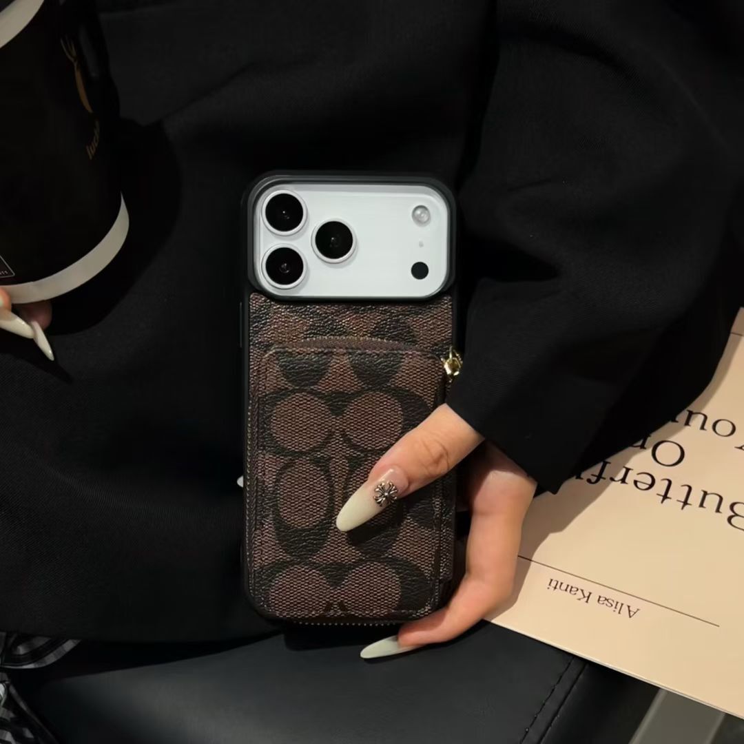 Luxury Leather Case Card Holder For iPhone 17 / 16 / 15 / 14