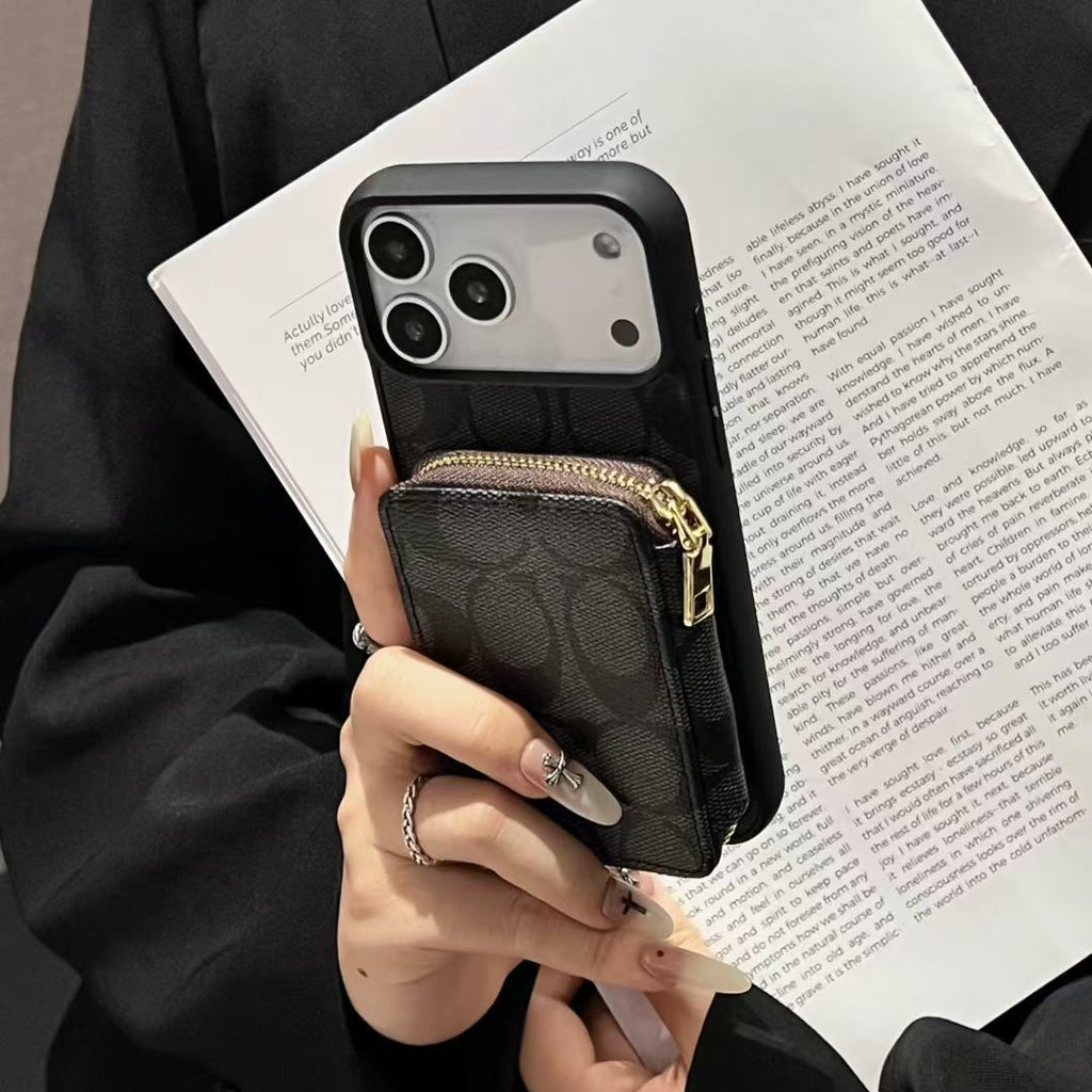 Luxury Leather Case Card Holder For iPhone 17 / 16 / 15 / 14
