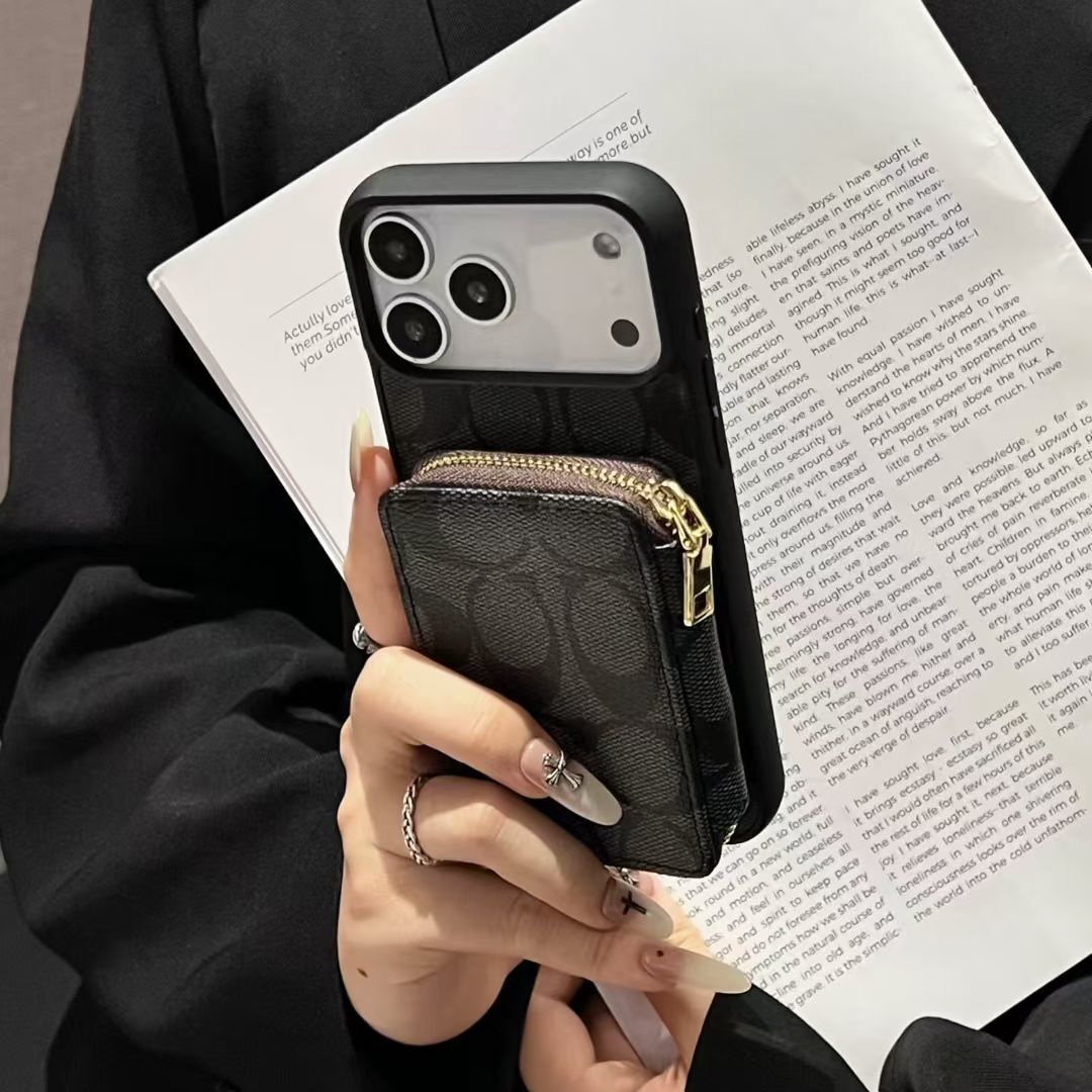 Luxury Leather Case Card Holder For iPhone 17 / 16 / 15 / 14