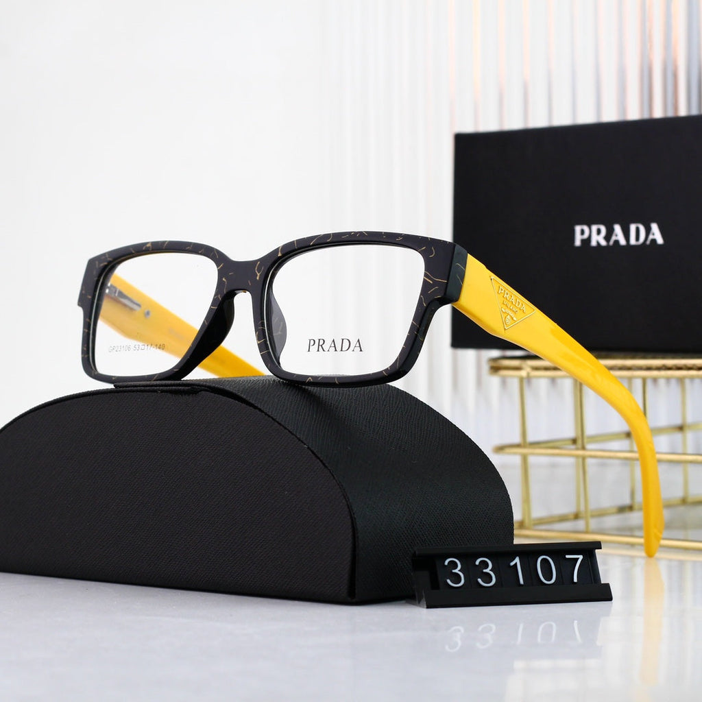 Classic Triangle Logo Square Glasses Sunglasses – Luxury Fashion Sunglasses