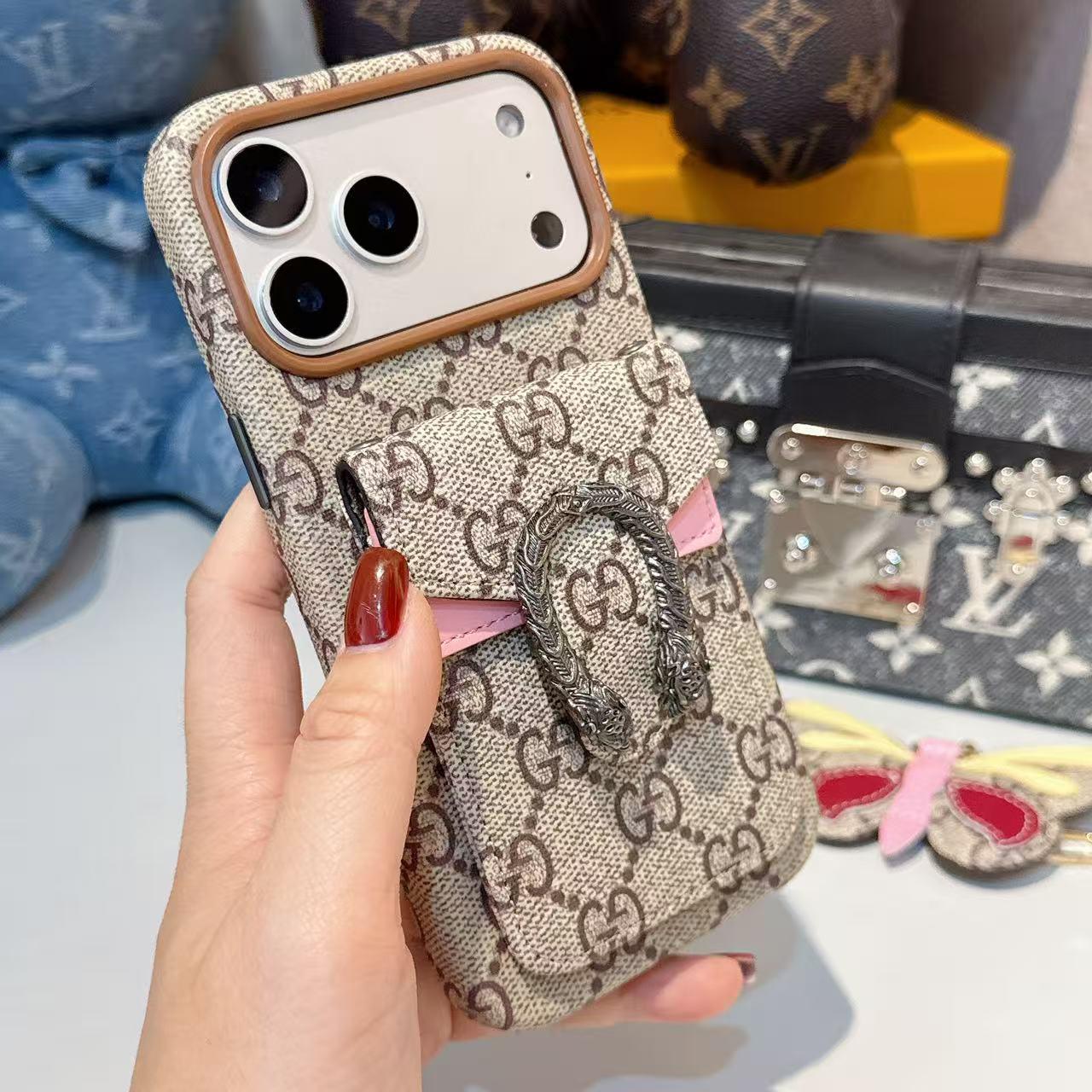 Premium Classic Canvas Card Holder iPhone Case – Shockproof Protective Phone Cover