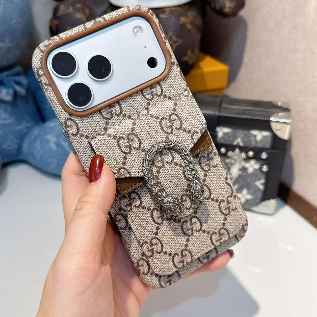 Premium Classic Canvas Card Holder iPhone Case – Shockproof Protective Phone Cover