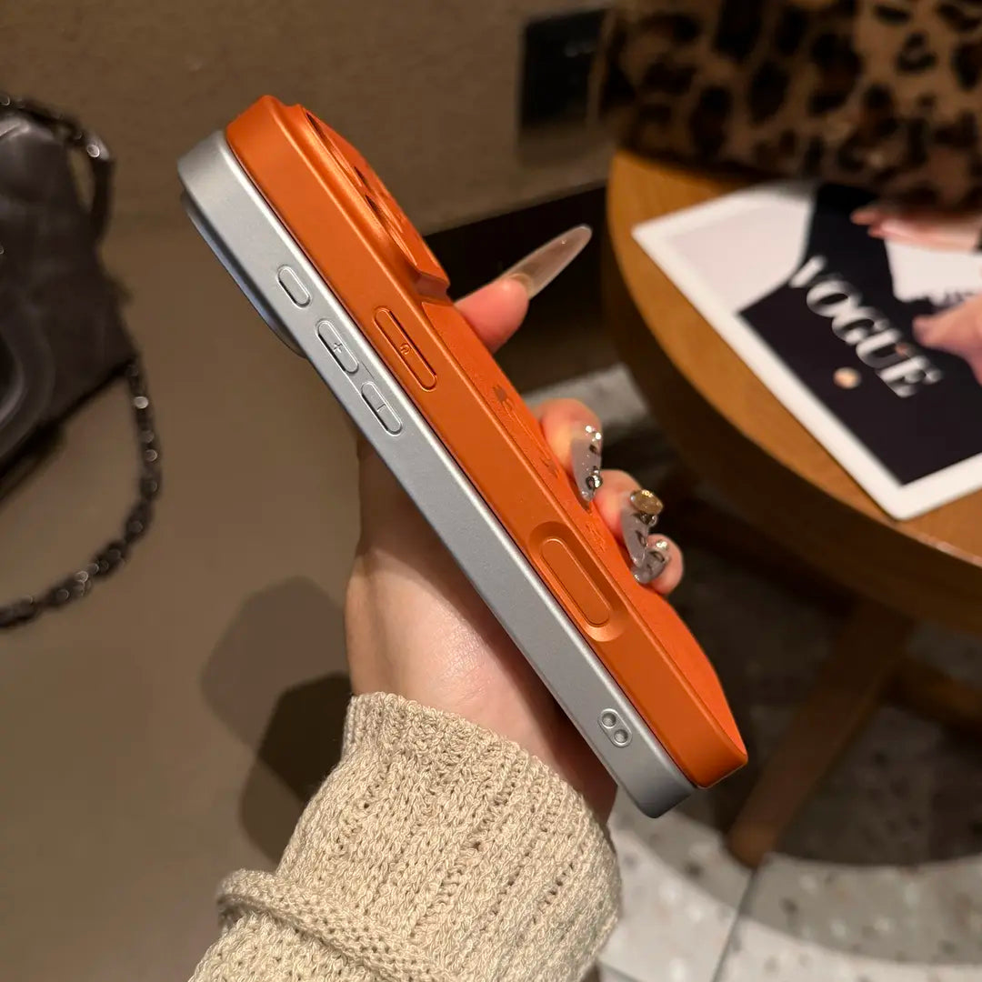 Luxury Embossed Leather Protective iPhone Case – Premium Protective Phone Cover
