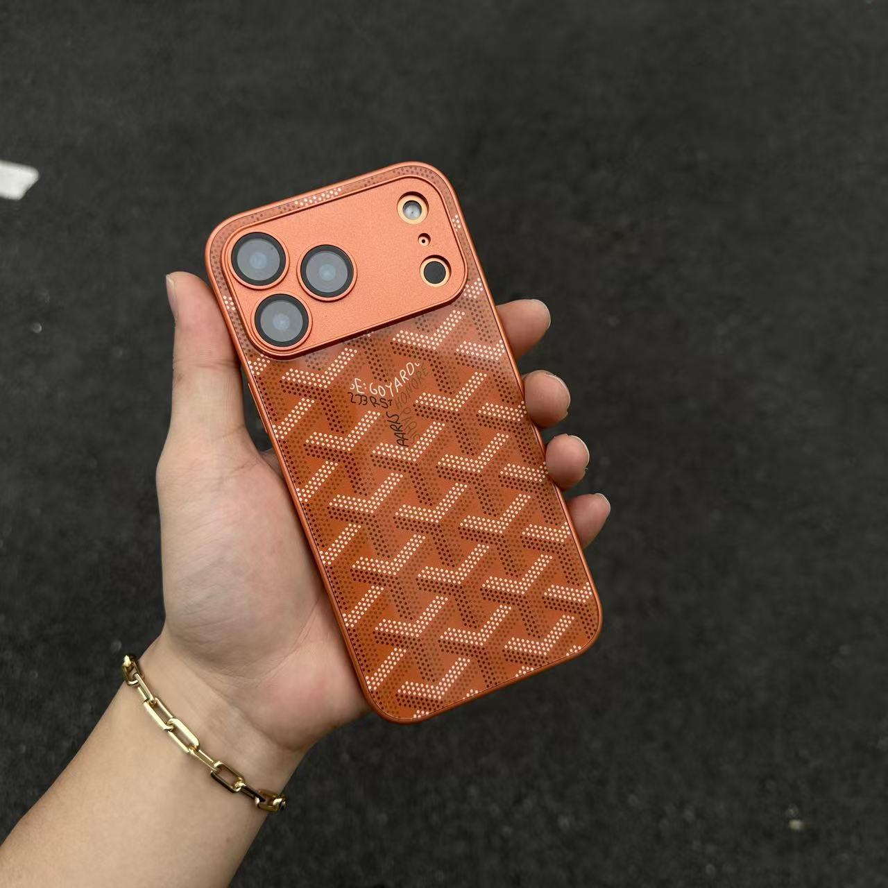G-Y Luxury Geometric Monogram iPhone Case – Shockproof Protective Phone Cover