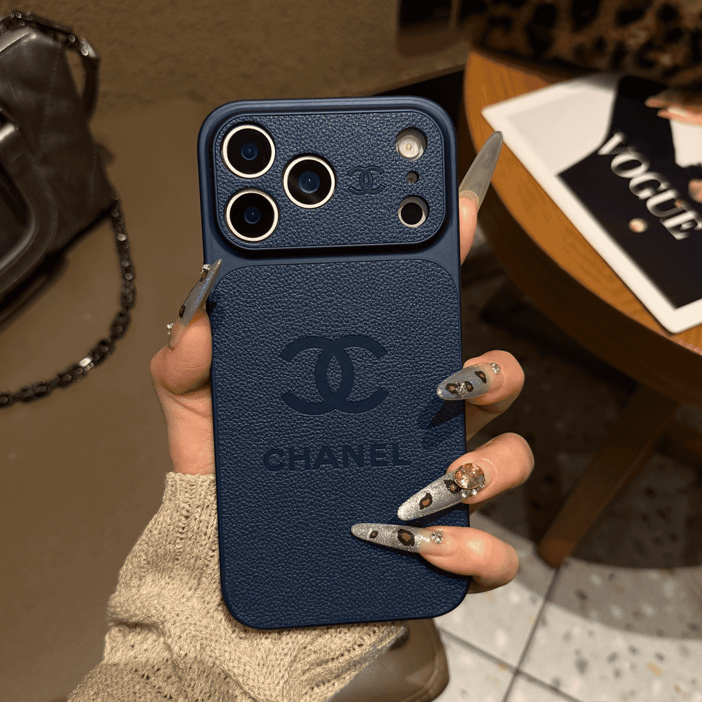 Luxury Embossed Leather Protective iPhone Case – Premium Protective Phone Cover