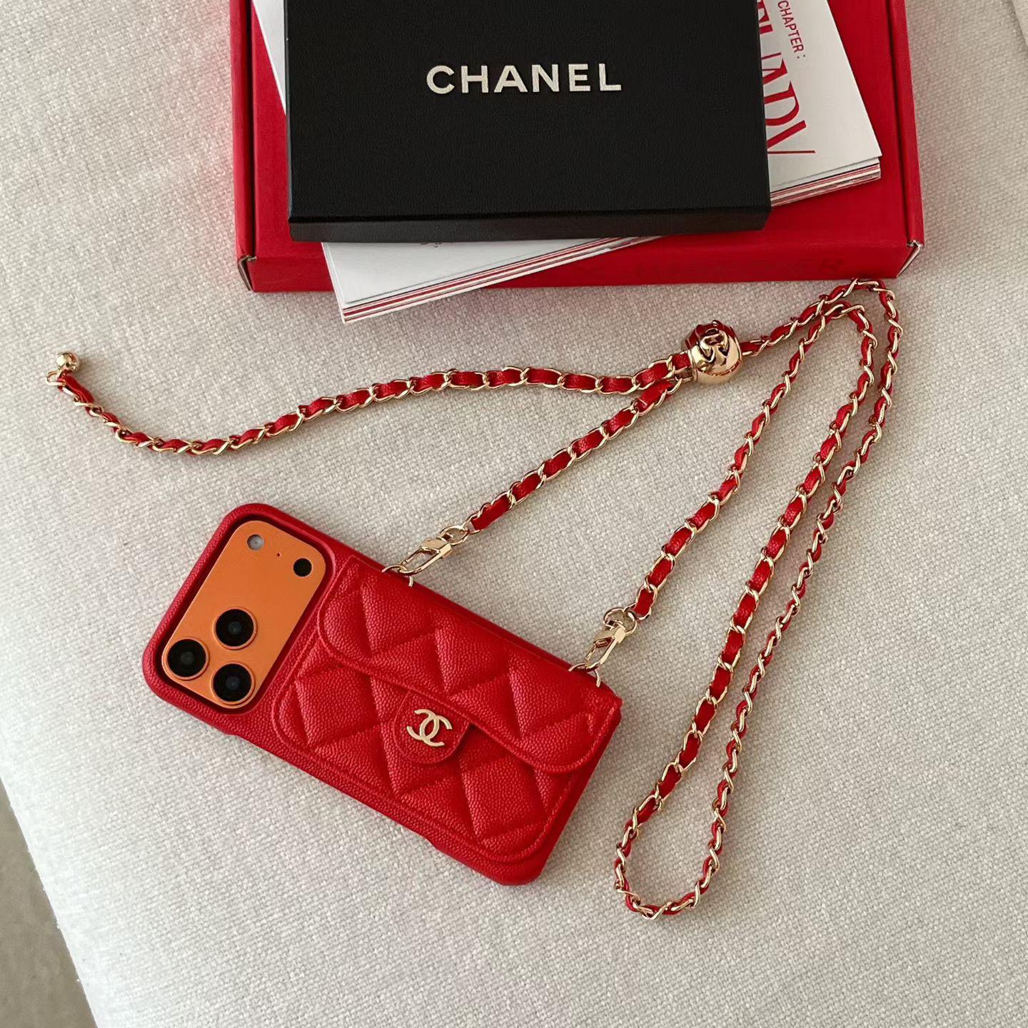Luxury Wallet iPhone Case With Hand /Crossbody Chain – Slim Luxury Protective Cover