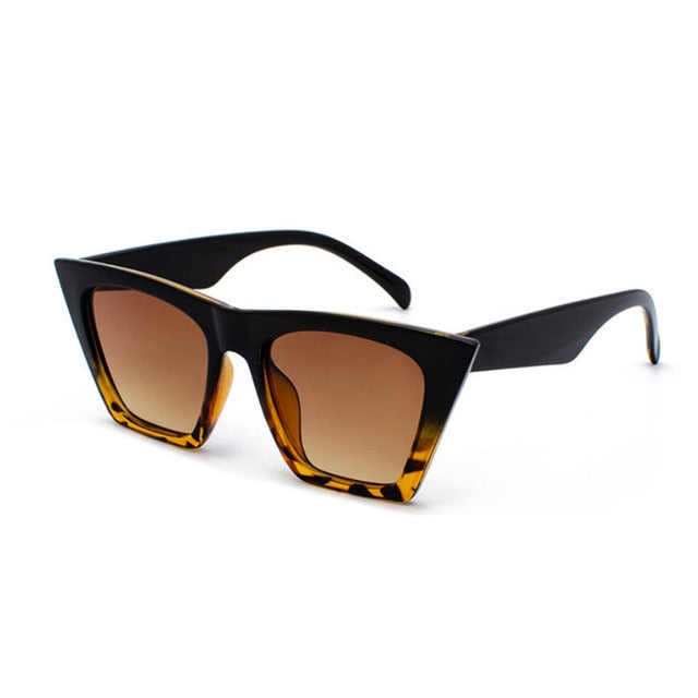 New Brand Sunglasses Square Glasses Personalized Cat Eyes Colorful Sunglasses Trend Versatile Sunglasses UV400 Curtain