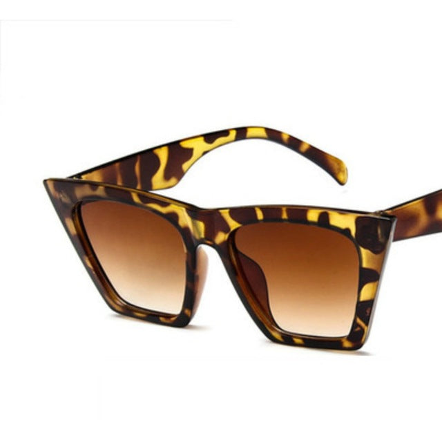 New Brand Sunglasses Square Glasses Personalized Cat Eyes Colorful Sunglasses Trend Versatile Sunglasses UV400 Curtain