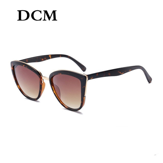 Dcm Cateye Sunglasses Women Vintage Gradient Glasses Retro Cat Eye Sun Glasses Female Eyewear UV400
