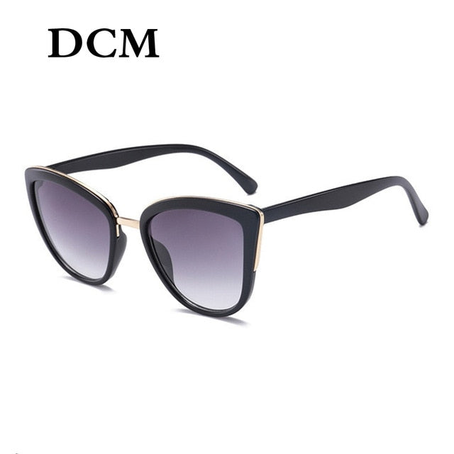 Dcm Cateye Sunglasses Women Vintage Gradient Glasses Retro Cat Eye Sun Glasses Female Eyewear UV400