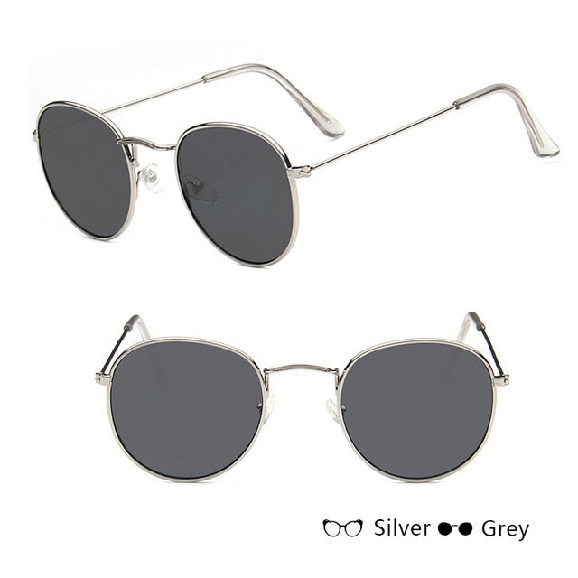 LeonLion Classic Small Frame Round Sunglasses Women/Men Brand Designer Alloy Mirror Sun Glasses Vintage Modis Oculos